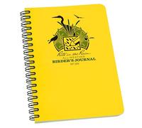 Rite In The Rain Waterproof Birder's Journal Yellow Polydura Cover Spiral Side Bound 64 pages 32 SheetsReference Material Terms fo Body Parts & Feather Principles& Code of Birding Ethics 4⅝ X 7- Inch