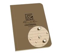 Rite In The Rain Waterproof Field Flex Memo Notepad Tan Perfect Bound Tan Paper 112 pages 56 Sheets Imp & Metric Rulers Conversion table & Map Scale 3½ X 5- Inch Resists Oil & Grease Mud & Grime