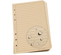 Rite in the Rain Waterproof Loose Leaf Universal Paper 100 Sheets Colour Tan 6 hole Punch Recyclable Fits Ring Binder 9200T No.210 and No.210T All Weather Paper,4⅝ x 7-Inch