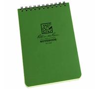 Rite in the Rain Waterproof Notebook Notepad 4" x 6" Top Spiral Green Tan