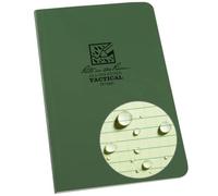 Rite in the Rain Waterproof Paper Side Bound Tactical Memo Book Green Field Flex Cover 160 pages 80 Sheets Perfect Bound Imp & Metric Rules Map Scales Conv Charts 16 Pages Ref Material 4 ⅝ x 7¼ Inch