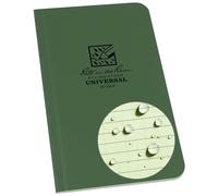 Rite in the Rain Waterproof Paper Tactical Memo Book Side Bound Field Flex Cover Green 120 Pages 60 Sheets Green Perfect Bound Binding Imperial & Metric Rulers Map Scales Conversion Charts 3¼ x 6-Inch