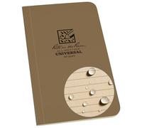 Rite in the Rain Waterproof Paper Tactical Memo Book Side Bound Field Flex Cover Tan 120 Pages 60 Sheets Tan Perfect Bound Binding Imperial & Metric Rulers Map Scales Conversion Charts 3¼ x 6- Inch
