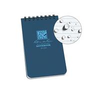 Rite in the Rain Waterproof Paper Universal Pocket Top Wire Bound Spiral Notebook Blue 100 Pages 50 Sheets Imperial & Metric Ruler Universal Pattern 3 x 5 Inch
