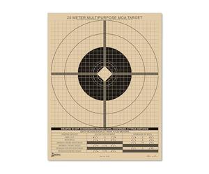 Rite in the Rain Weatherproof 25 Meter Target, 8.5” x 11”, Tan, MOA/Minutes of Angle Zeroing Target, 100 Sheet Pack (No. 9129)