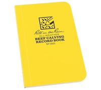 Rite in the Rain Weatherproof Beef Calving Record Notebook, 3" x 4.625", Yellow Cover (No. 1621)
