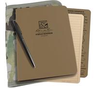 Rite in the Rain Weatherproof Binder Kit: Multicam Cordura® Cover, Tan Binder, 50 Sheets Tan Universal Loose Leaf, Weatherproof Pen (No. 9200M-KIT)