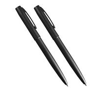 Rite in the Rain Weatherproof Black Metal Clicker Pen, Black Ink, 2 Pack (No. 97-2)