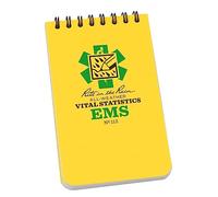 Rite in the Rain Weatherproof EMS Notebook, 3" x 5", Yellow Cover, Vital Stats Pages (No. 112)
