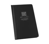 Rite in the Rain Weatherproof Hard Cover Notebook, 4.25" x 6.75", Black Cover, Universal Pattern (No. 770F-M)