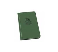 Rite in the Rain Weatherproof Hard Cover Notebook, 4.75" x 7.5", Green Cover, Universal Pattern (No. 970F)
