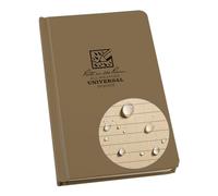 Rite in the Rain Weatherproof Hard Cover Notebook, 4.75" x 7.5", Tan Cover, Universal Pattern (No. 970TF)