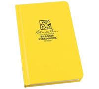 Rite in the Rain Weatherproof Hard Cover Notebook, 4.75" x 7.5", Yellow Cover, Transit Pattern (No. 300F)