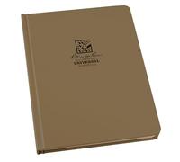 Rite in the Rain Weatherproof Hard Cover Notebook, 6.75" x 8.75", Tan Cover, Universal Pattern (No. 970TF-LG)