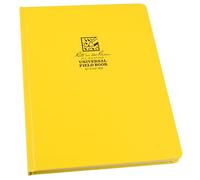 Rite in the Rain Weatherproof Hard Cover Notebook, 8.75" x 11.25", Yellow Cover, Universal Pattern (No. 370F-MX)