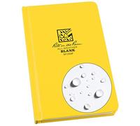 Rite in the Rain Weatherproof Hard Cover Sketchbook Notebook, 4.75" x 7.5", Yellow Cover, Blank Pattern (No. 330F)