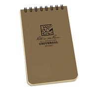 Rite in the Rain Weatherproof Notebook Spiral Top 3" x 5" Tan Cover Universal Pattern 6 Pack (No.935TL6) Beige