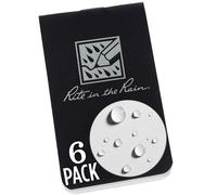Rite in the Rain Weatherproof On The Go Wallet Notebook, 2" x 3.375", Black Cover, Blank Pages, 6 Pack (No. OTG771L)