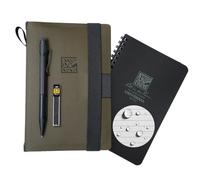 Rite in the Rain Weatherproof Side Spiral Kit: TPU Fabric Cover, 4.625" x 7" Black Notebook, and Tough Mechanical Pencil (No. M973-KIT)
