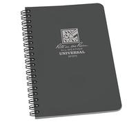Rite in the Rain Weatherproof Side Spiral Notebook, 4.625" x 7", Gray Cover, Universal Pattern (No. 873)