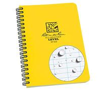Rite in the Rain Weatherproof Side Spiral Notebook, 4.625" x 7", Yellow Cover, Level Pattern (No. 313)