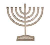 Rite Lite Aluminum Hammered Menorah - Modern Hanukkah Candle Menorah Elegant Centerpiece Chanukah Candlestick Holder Jewish Holiday Party Favors Judaica Decorations Gifts 8.5" H (Pewter Finish)