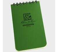 Rite in the Rain Waterproof Paper Universal Pocket Top Wire Bound Spiral Notebook Green 100 Pages 50 Sheets Imperial & Metric Ruler 3 x 5 Inch