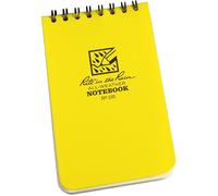 Rite in the Rain Waterproof Pocket Top-Wire Spiral Notebook Black 3 x 5 in, 100 Pages