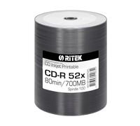 Ritek General Purpose Inkjet Full Surface White Printable CD-R (100 Pack)