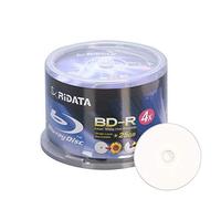Ritek Ridata Blu-Ray (BD-R) White Inkjet Hub Printable 4X BD-R Media 25GB 50 Pack in Cake Box (BDR-254-RDIWN-CB50)
