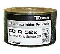 Ritek White FULL Face Printable 52x CD-R 50 Pack