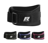 RitFit Weight Lifting Belt - Firm & Comfortable Lumbar Support with Back Injury Protection - 6 Inch Black (S(55-73CM))