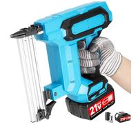 RITHRY Nail Gun Cordless, 18 Gauge Electric Nail Gun with 2 X 2.0ah Batteries, Pure Copper Motor, Cordless Nail Gun Can Hold 100 Nails, 2 in 1 Brad Nailer/Stapler for Upholstery, Woodworking(No Nails