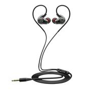 RitMoment Quiet Bass Wired Earphones with Mic - Powerful Dual Dynamic Driver, Clear Sound & Deep Bass, in Ear Earbuds for Sleep, Gaming, Sports and Music, Comes with Sleep Earplugs (3.5mm, Black)
