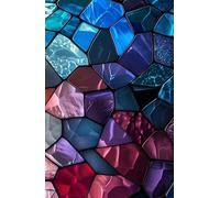 Rito Vibrant Stained Glass Mosaic Notebook 240 lined pages Hardcover: Rito