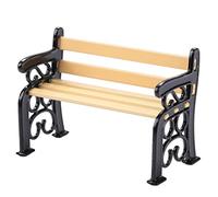 RiToEasysports 1/12 Dollhouse Miniature Furniture Chair Toy Accessory for Garden Village PatioBench with Cast Alloy Legs