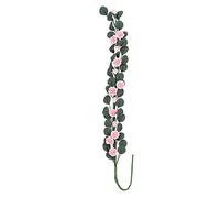 RiToEasysports 1:12 Mini Dollhouse Garden Decoration Rose String, Dollhouse Miniature Decor Doll House Accessories with Resin Wire Material for Easel Swing Tree Wall (Pink rose)