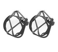 RiToEasysports 1 Pair Outdoor Walk Traction Ice Cleat Spikes Crampons Anti Slip Shoe Grips Spikes Cleats for Snow Climbing Mountaineering Mountain Climbing Tools Hiking Camping
