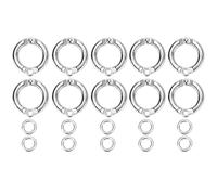 RiToEasysports 10 Pcs Alloy Bird Rings, Training Rings of Reusable Metal Parrots for the Ankle, Suitable for Various Sizes (6 ID: 16.5mm / 0.65in, Circumference: 50-53mm)