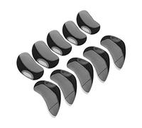 RiToEasysports 10 Pcs Neoprene Club Headcover,Golf Putter Protect Head Cover with Clear Window for Iron Head Club (Grey + Black) Leisure Sport