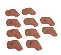 RiToEasysports 10PCS Water Proof PU Golf Head Covers, Comfortable All-weather Protection Golf Putter Cover Set with Easy to Read Numbers, Stylish & Versatile, Convenient & Visible for Outdoor Use
