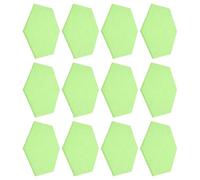 RiToEasysports 12Pcs Hexagon Acoustic Panels, Sound Absorption Boards for Noise Reduction, with Adhesive for Easy Installation, Flame Retardant Polyester Fiber for Studio Office Home Theater (Green)
