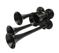 RiToEasysports 150DB, 4 Trumpets Air Horn with Premium Zinc Alloy Construction, Easy Installation, Powerful Sound for Cars, Trucks, Boats, Trains, Suitable for Vehicles with Air Pump Source