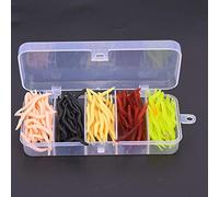 RiToEasysports 150PCS Silicone Fishing Lures, 4cm Lifelike Soft with Natural Swimming Action, for Slow Fast Still Waters Fishing Tackle Accessories (five color mix)