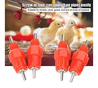 RiToEasysports 20 PCCs Langable Nipple with Durable Water Podium for Duck Cattle with Chicken, Screw the Drinking Feed Type for Bird Birds, High -end Plastic and Stainless Steel Material