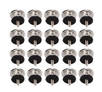 RiToEasysports 20Pcs Guitar Strap Buttons Strap Pegs End Pins Premium Metal Construction Universal for Bass Ukulele Acoustic & Electric Guitar