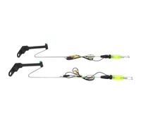 RiToEasysports 2Pcs Carp Bite Indicator Fishing Alarm, Stainless Steel Rust Proof Sensitive LED Bite Alarm with Light Indicators, for European Style Fishing Rod Holder