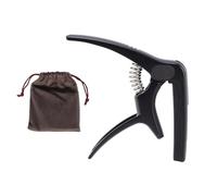 RiToEasysports 3 in 1 Guitar, Alloy Metal with Silicone Padding for Electric Guitars and Ukulele, Perfect for 6 String Acoustic and Bass Musicians (Black)