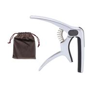 RiToEasysports 3 in 1 Guitar, Alloy Metal with Silicone Padding for Electric Guitars and Ukulele, Perfect for 6 String Acoustic and Bass Musicians (Silver)