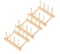 RiToEasysports 3 Kitchen Utensils Packets Storage of Wooden Wooden Ships, Compact Organizer for The Counter, House Decoration